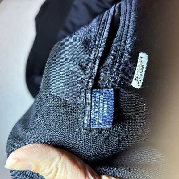 Brooks Brothers Brooksease 100% Wool Navy Sports Coat Suit Blazer Size 40 - Picture 6 of 9